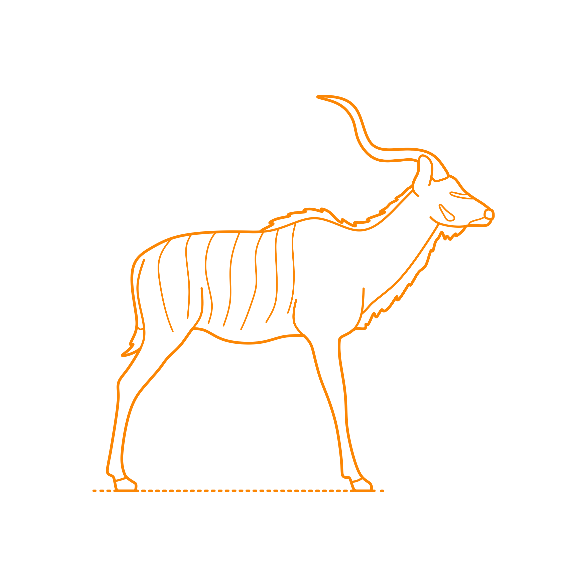 Animals Bovines Greater Kudu Icon Svg Vector Free Vectors